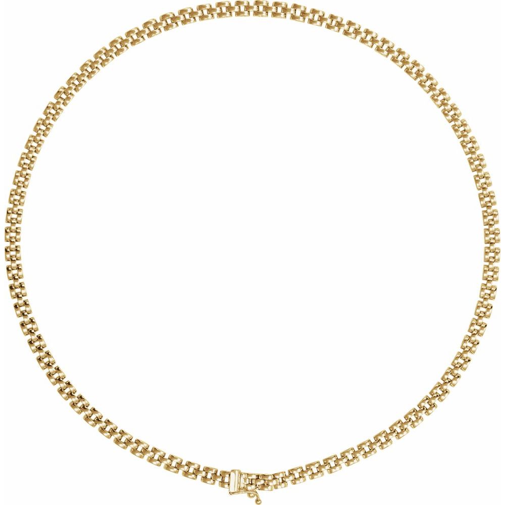 Women's 16 Inch Solid 14K Yellow Gold Small Panther Necklace
