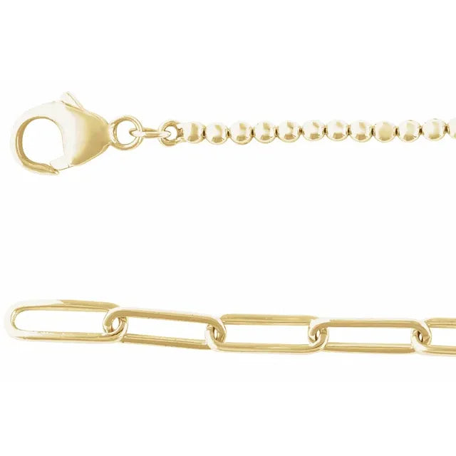 Adjustable 3 And 1/5 Carat Natural Diamond Tennis Necklace In 14K Yellow Gold