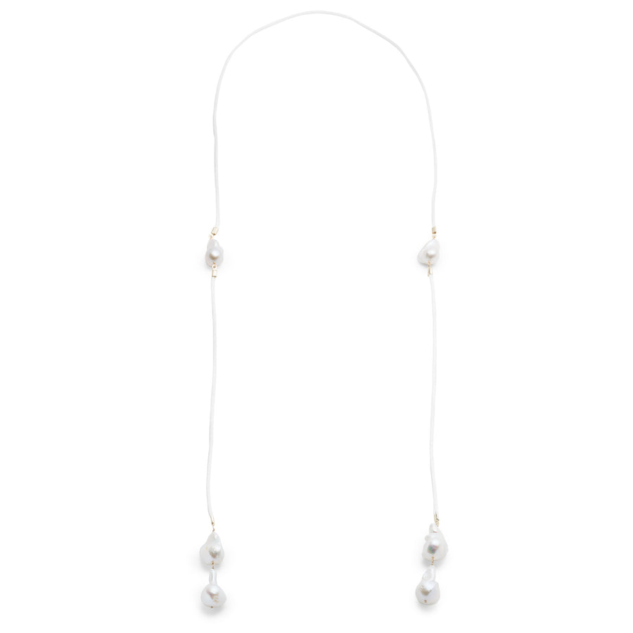 Baroque Freshwater 6 Pearl Double Wrap Necklace - Gold