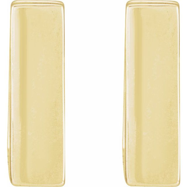 14K Yellow Gold Square Hoop Earrings