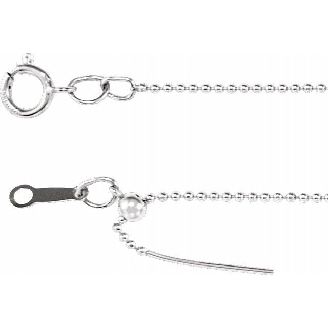 Jean Joaillerie Minimalist 1mm Bead Chain Threader Necklace In Sterling Silver