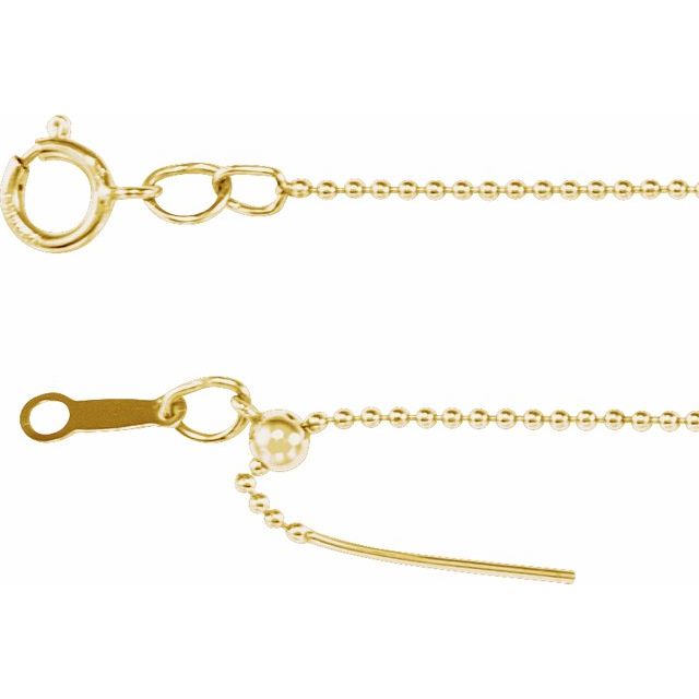 Jean Joaillerie Minimalist 1mm Bead Chain Threader Necklace In 14K Yellow Gold-Filled