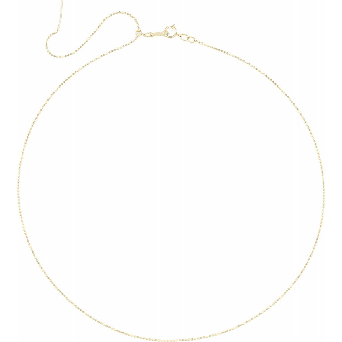 Jean Joaillerie Minimalist 1mm Bead Chain Threader Necklace In 14K Yellow Gold