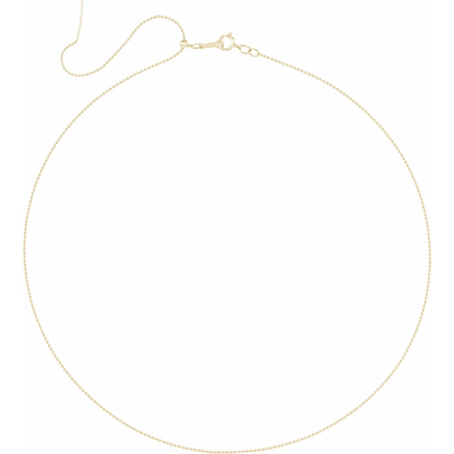 Jean Joaillerie Minimalist 1mm Bead Chain Threader Necklace In 14K Yellow Gold-Filled