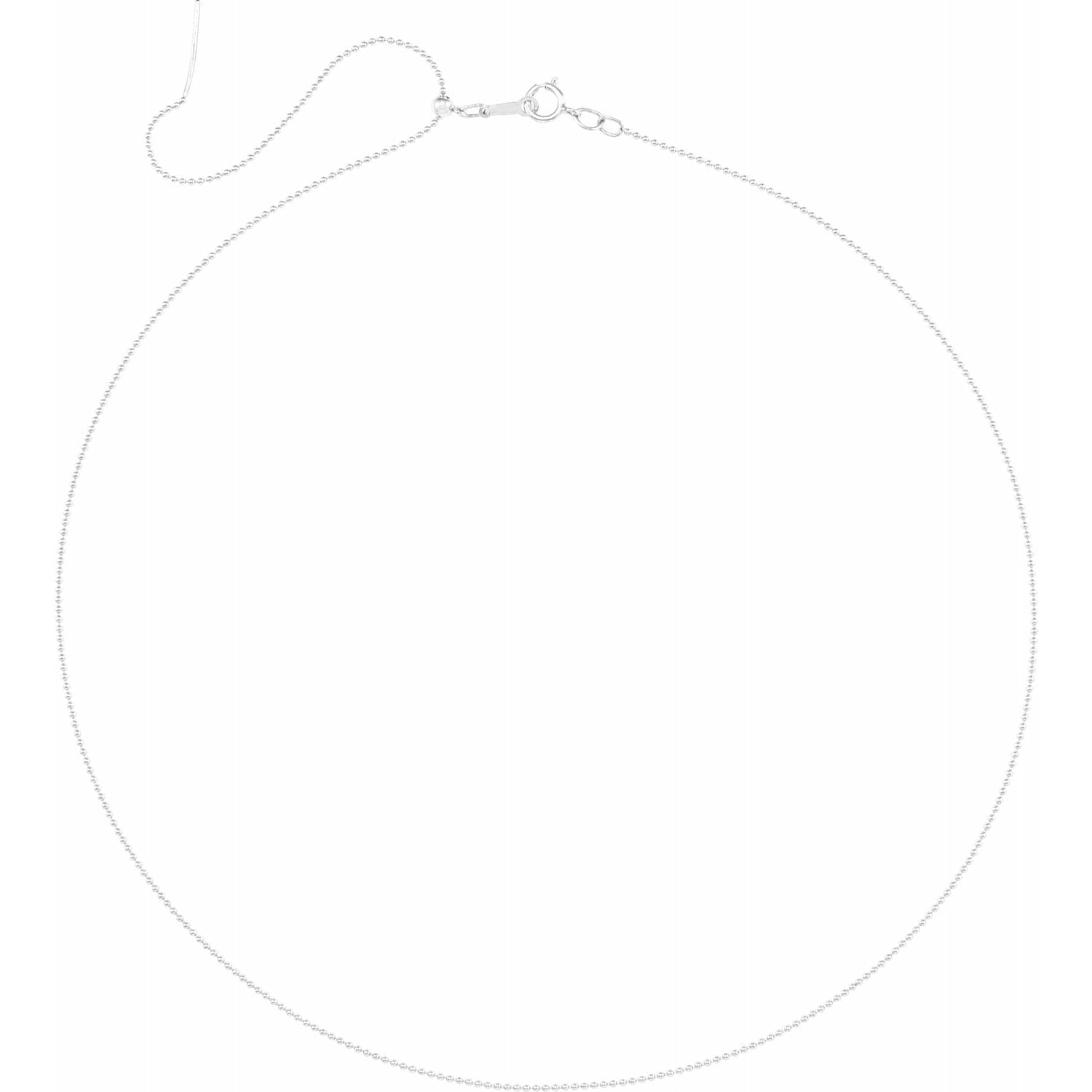 Jean Joaillerie Minimalist 1mm Bead Chain Threader Necklace In Sterling Silver