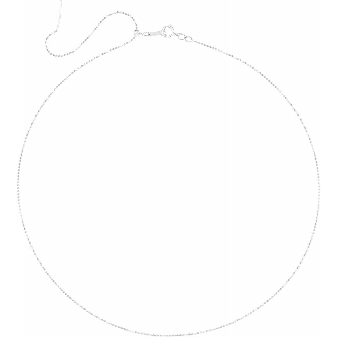 Jean Joaillerie Minimalist 1mm Bead Chain Threader Necklace In Sterling Silver