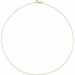 Jean Joaillerie Minimalist 1mm Rolo Chain Threader Necklace In 14K Yellow Gold-Filled